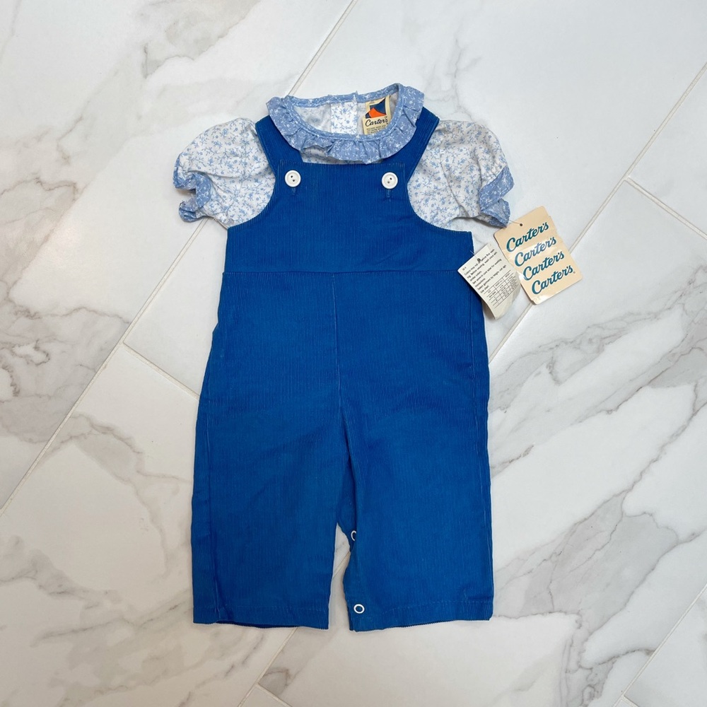 NWT Vintage Cobalt Blue Overall Set